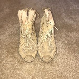 cream christian louboutin heels